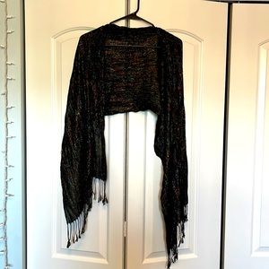 Sparkly scarf shawl with tassles